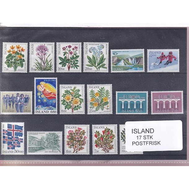 Island - 17 Stk. -  Postfrisk