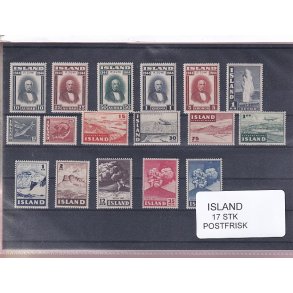 Island - 17 Stk. -  Postfrisk