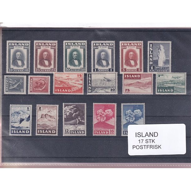 Island - 17 Stk. -  Postfrisk