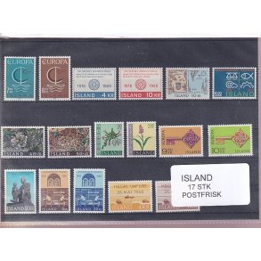 Island - 17 Stk. -  Postfrisk