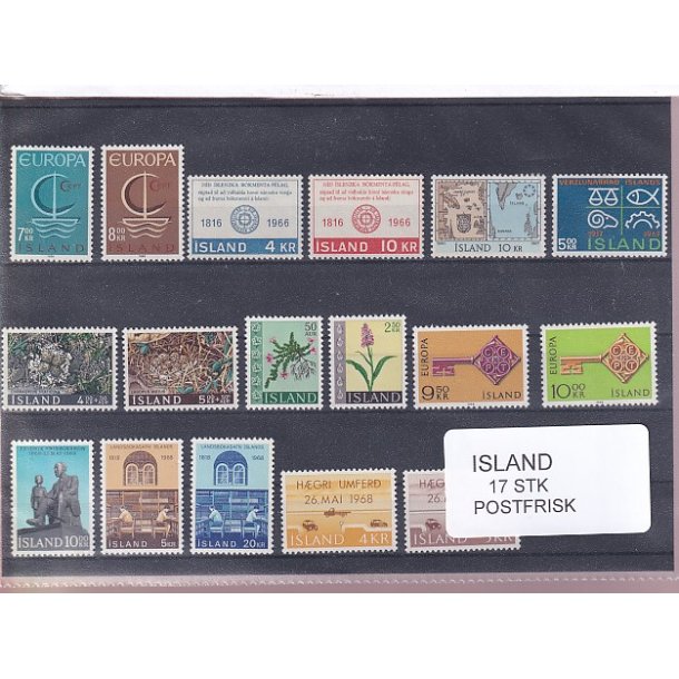 Island - 17 Stk. -  Postfrisk