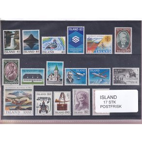 Island - 17 Stk. -  Postfrisk