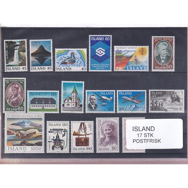 Island - 17 Stk. -  Postfrisk