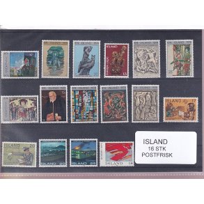 Island - 16 Stk. -  Postfrisk