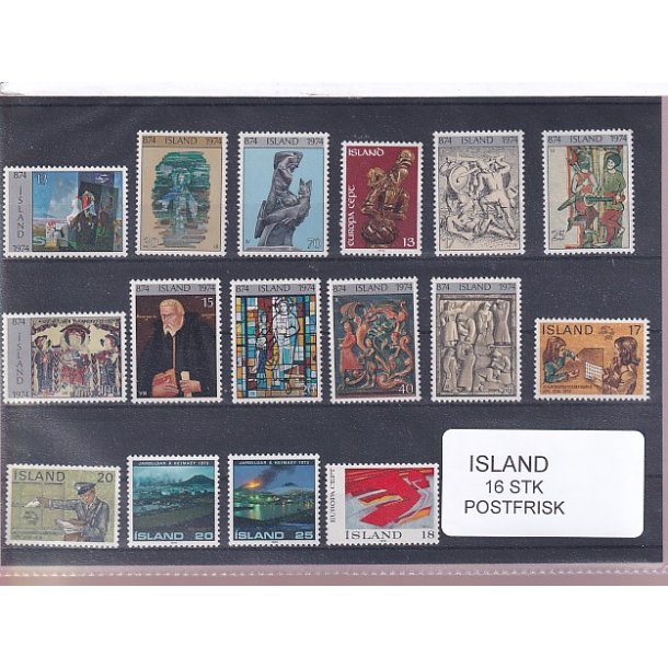 Island - 16 Stk. -  Postfrisk