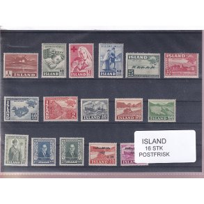 Island - 16 Stk. -  Postfrisk