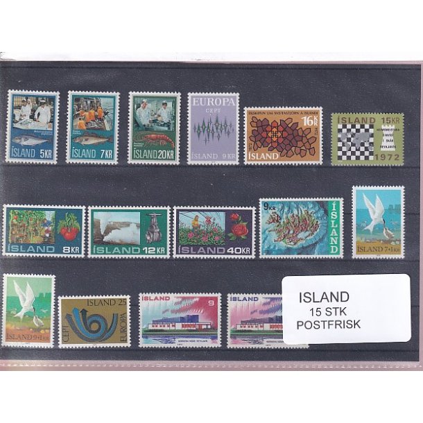 Island - 15 Stk. -  Postfrisk