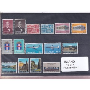Island - 15 Stk. -  Postfrisk