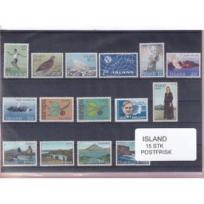 Island - 15 Stk. -  Postfrisk