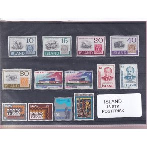 Island - 13 Stk. -  Postfrisk