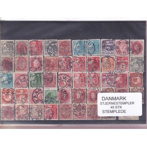 Stjernestempel Parti - 49 Stk. - Stemplede