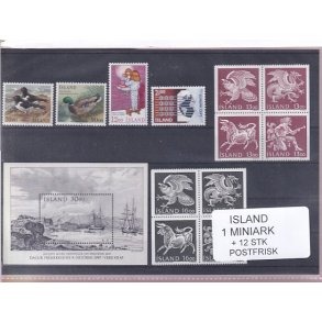 Island - 1 Miniark + 12 Stk. - Postfrisk