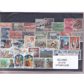 Island Samling 35 forskellige Stemplet/Ustemplet