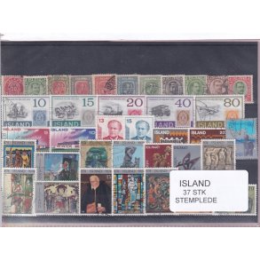 Island Samling 37 forskellige Stemplet/Ustemplet