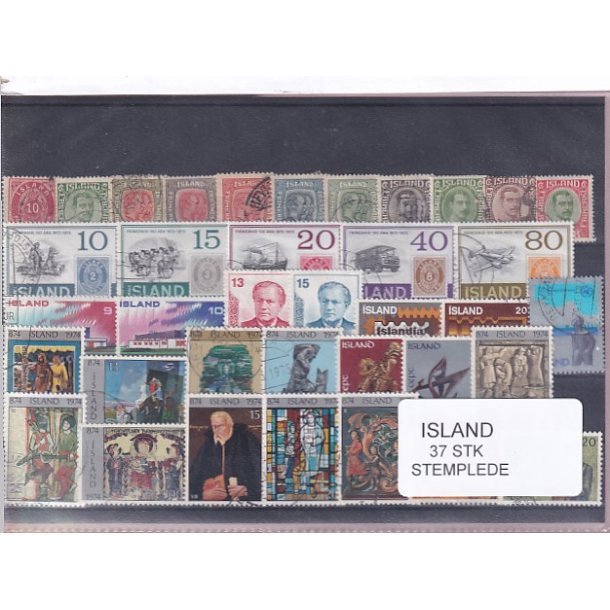 Island Samling 37 forskellige Stemplet/Ustemplet