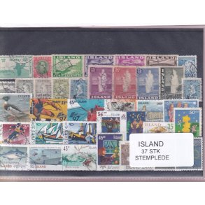 Island Samling 37 forskellige Stemplet/Ustemplet