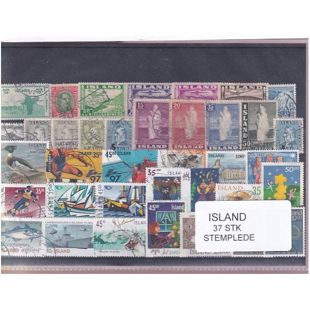 Island Samling 37 forskellige Stemplet/Ustemplet