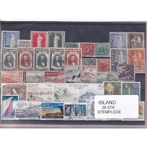 Island Samling 38 forskellige Stemplet/Ustemplet