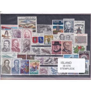 Island Samling 38 forskellige Stemplet/Ustemplet