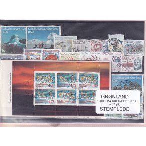 Grnland - Julemrkehfte Nr. 2 + 17 Stk. - Stemplet