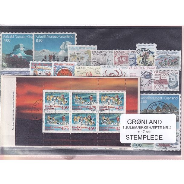 Grnland - Julemrkehfte Nr. 2 + 17 Stk. - Stemplet
