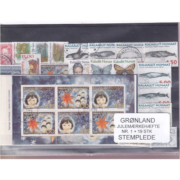 Grnland - Julemrkehfte Nr. 1 + 19 Stk. - Stemplet