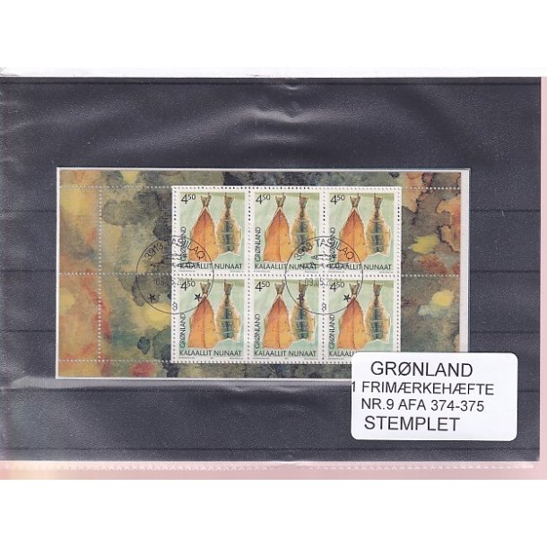 Grnland - Frimrkehfte Nr. 9 - AFA 274 - 375 - Stemplede