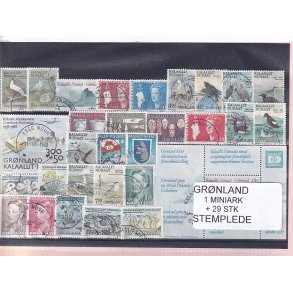 Grnland - 1 Stk. Miniark + 29 Stk. - Stemplede