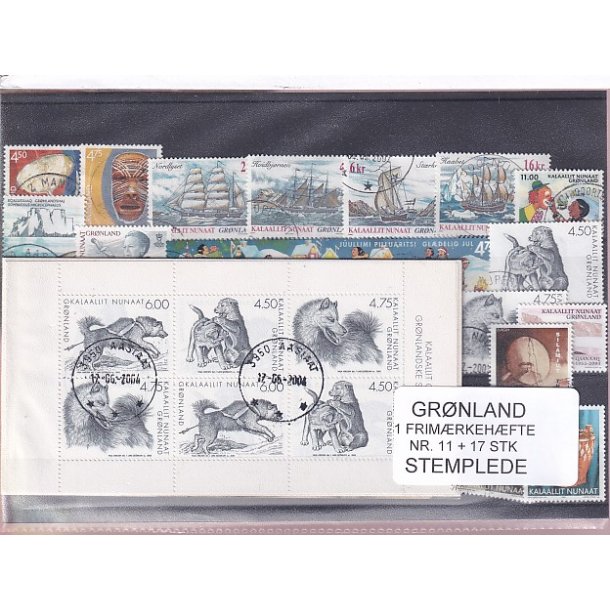 Grnland - Frimrkehfte NR.11 + 17 Stk. Stemplede