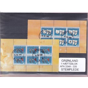  Grnland - Hfteblokke AFA 334 A- 335 - Stemplet