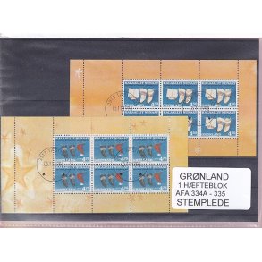 Grnland - Hfteblokke AFA 334 A- 335 - Stemplet