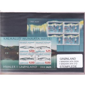 Grnland - Miniark AFA 302 A - 312 - Stemplet