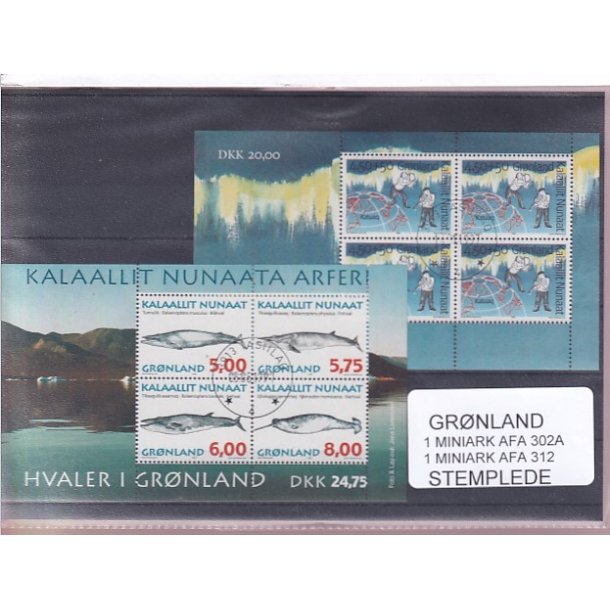Grnland - Miniark AFA 302 A - 312 - Stemplet