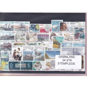 Grnland - 34 Stk. - Stemplede