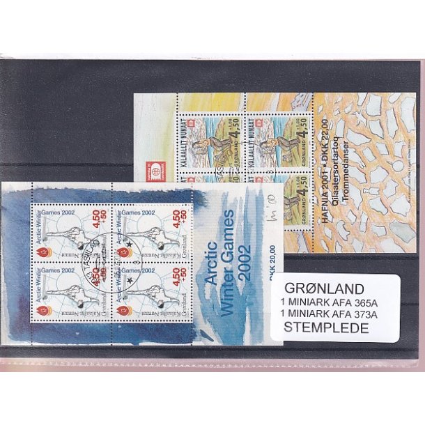 Grnland - Miniark AFA 365 A - 373 A - Stemplet