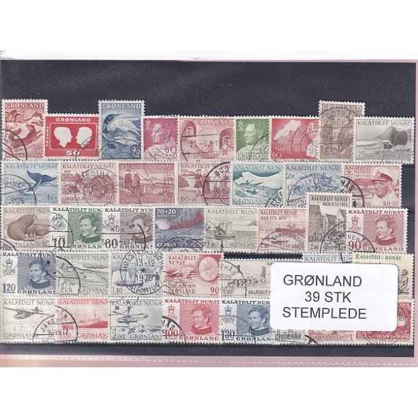 Grnland - 39 Stk. - Stemplede