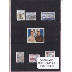 Grnland - 1992 Frimrker Komplet - Postfrisk
