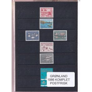 Grnland - 1986 Frimrker Komplet - Postfrisk