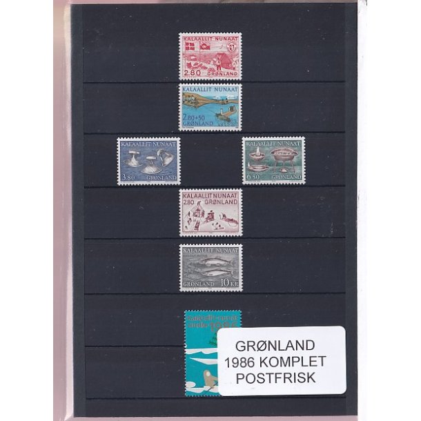 Grnland - 1986 Frimrker Komplet - Postfrisk