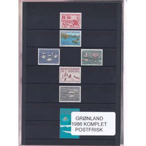 Grnland - 1986 Frimrker Komplet - Postfrisk
