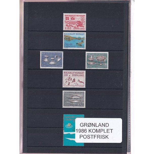 Grnland - 1986 Frimrker Komplet - Postfrisk
