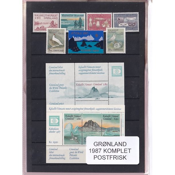 Grnland - 1987 Frimrker Komplet - Postfrisk