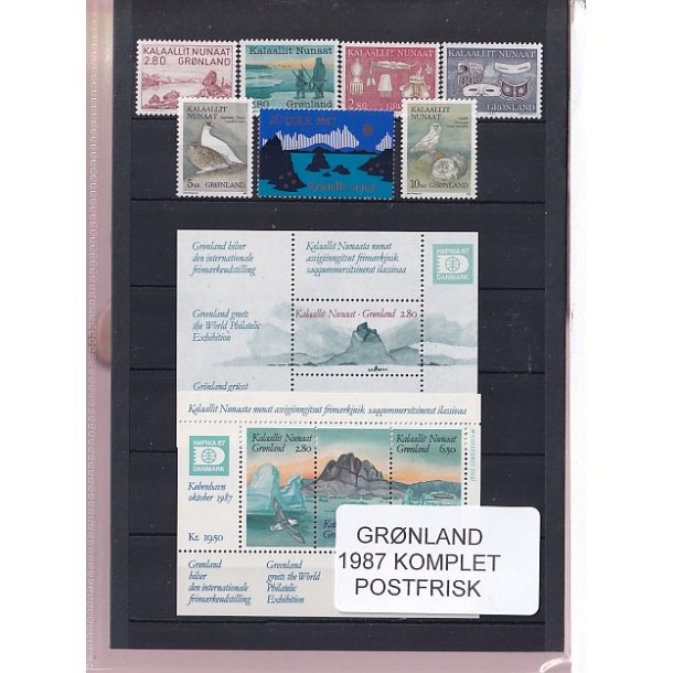 Grnland - 1987 Frimrker Komplet - Postfrisk