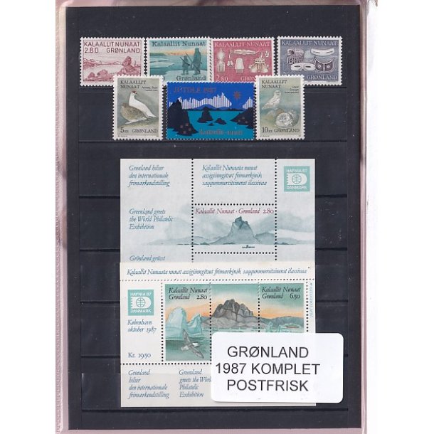 Grnland - 1987 Frimrker Komplet - Postfrisk