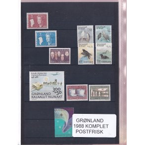 Grnland - 1988 Frimrker Komplet - Postfrisk