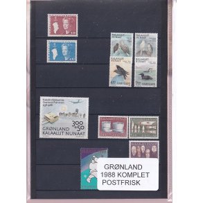 Grnland - 1988 Frimrker Komplet - Postfrisk
