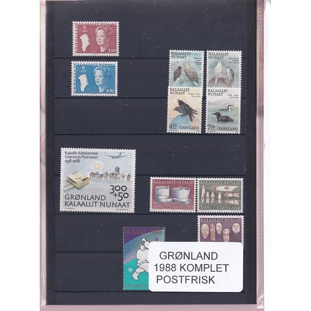 Grnland - 1988 Frimrker Komplet - Postfrisk