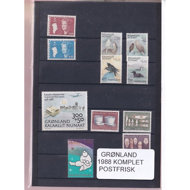 Grnland - 1988 Frimrker Komplet - Postfrisk