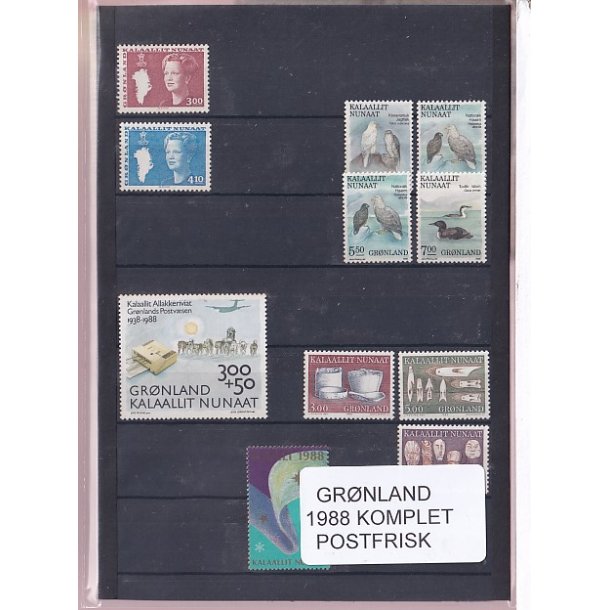 Grnland - 1988 Frimrker Komplet - Postfrisk