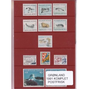 Grnland - 1991 Frimrker Komplet - Postfrisk